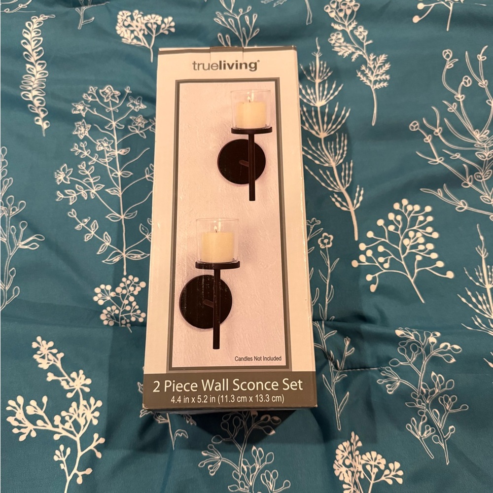 NEW trueliving 2 piece wall sconce set
